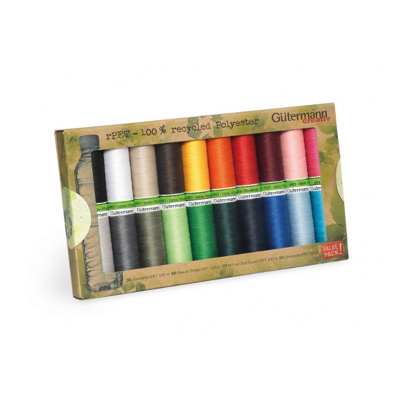 Sytrådssats universaltråd rPET - 20 rullar à 100m