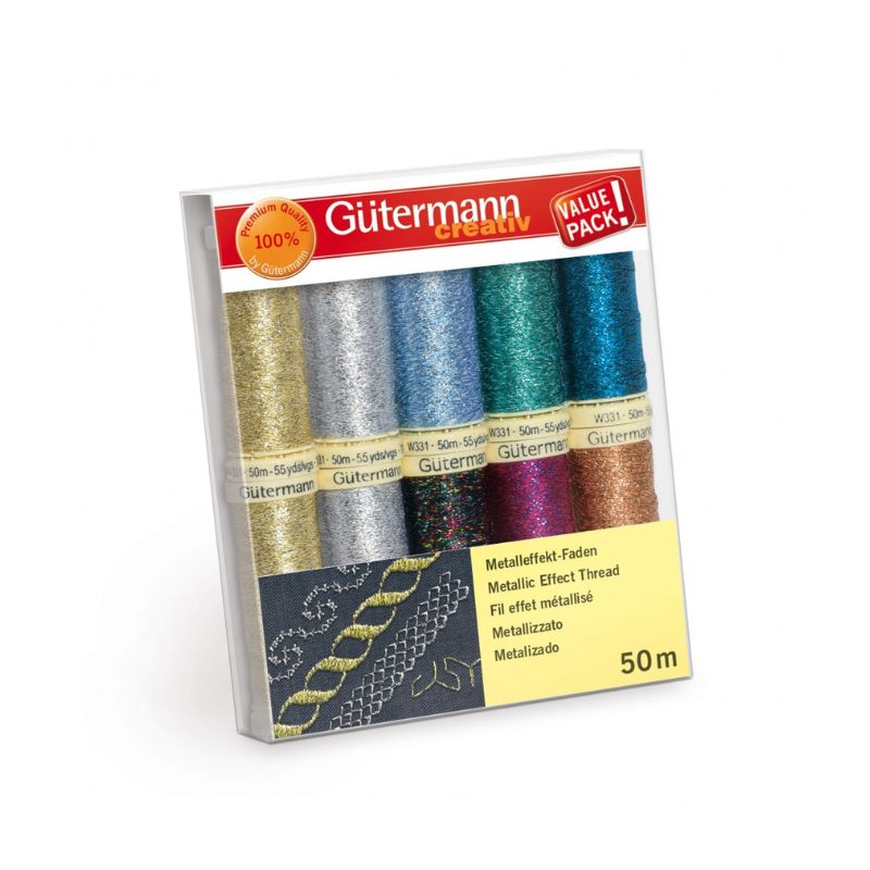 Metalltrådset - Gütermann - 10 rullar à 100 m