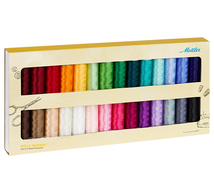 Broderigarnssats i grundfärger á 28 rullar