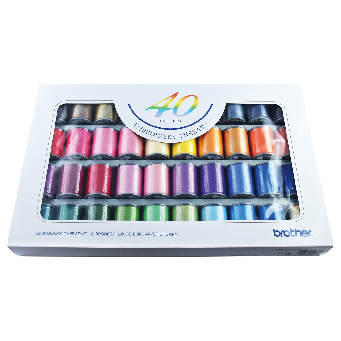 Satin finish-broderitråd, á 40 rullar - Brother SKiTCH PP1