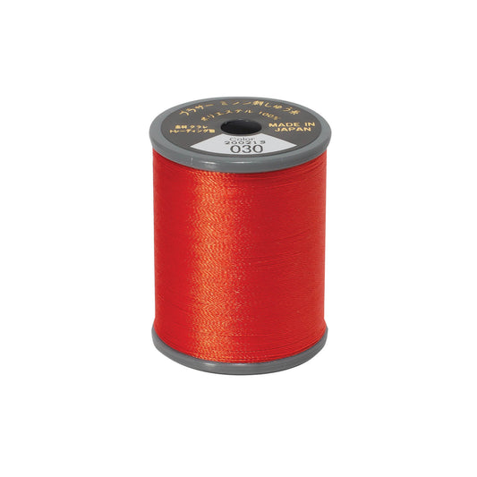 Brother satin-finish broderitråd – 030 Postkasserød