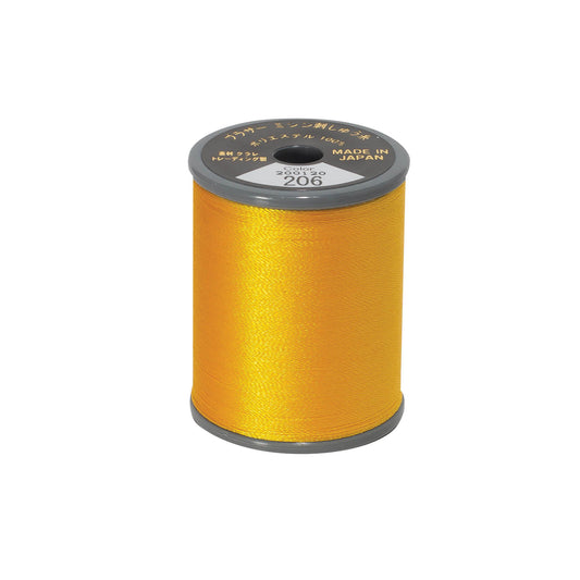 Brother satin-finish broderitråd – 206 Høstgul