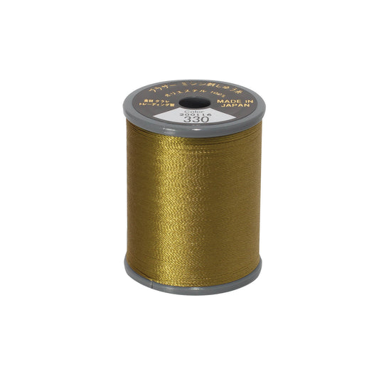 Brother satin-finish broderitråd – 330 mørk messing