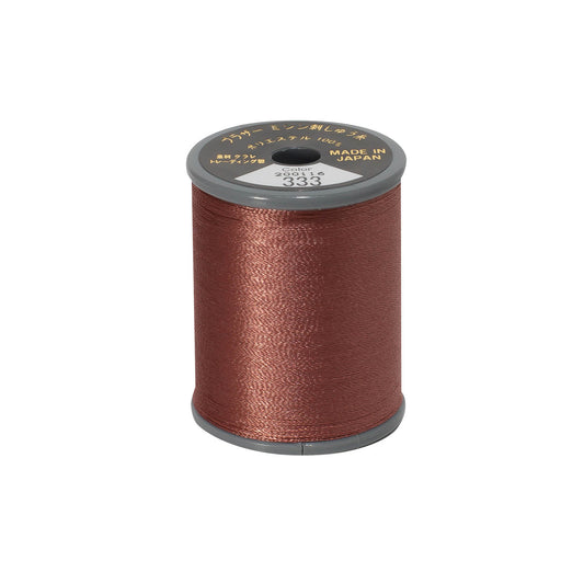 Brother satin-finish broderitråd – 333 Rødbrun
