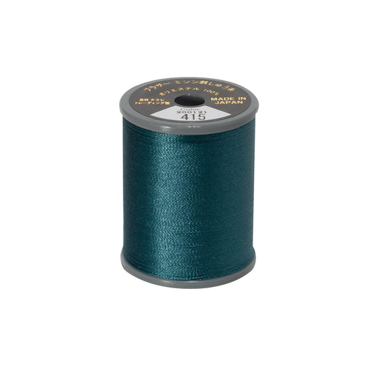 Brother satin-finish broderitråd – 415 Påfugleblå