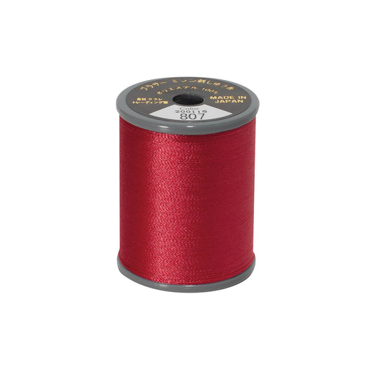 Brother satin-finish broderitråd – 807 Hindbær