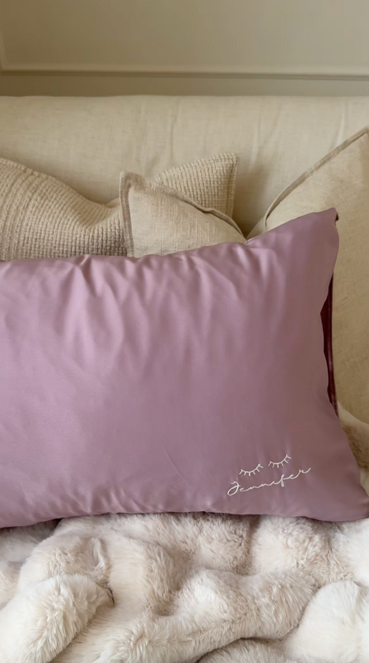 DIY silkepudebetræk med broderi