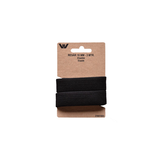 Elastik 30 mm sort – 1,5 meter