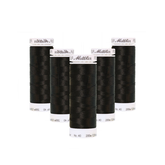 Amann/Mettler broderitråd – 5 ruller á 200 m sort