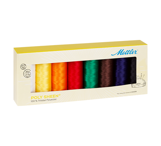Brodertrådsset i grundfärger på 8 rl.