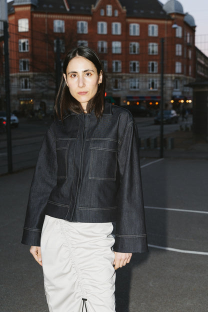 Topstitch väst med box-ärmar - mönster