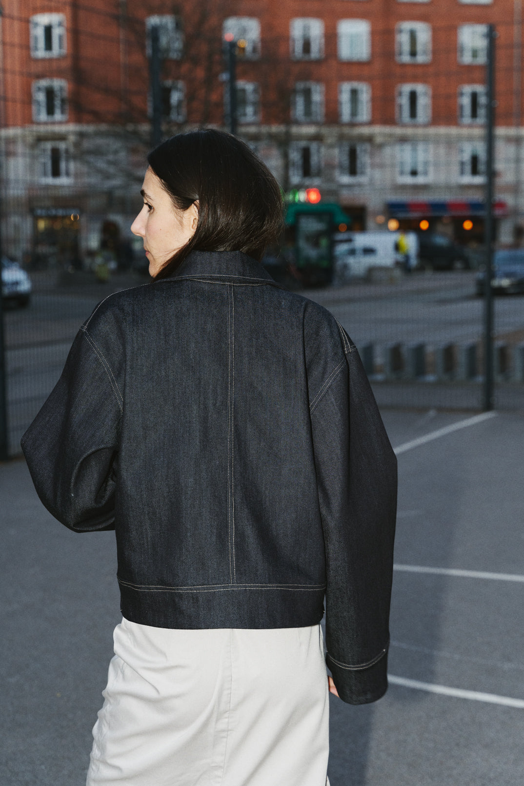 Topstitch väst med box-ärmar - mönster