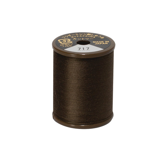 Brother mat-finish broderitråd - 717 Mørkebrun